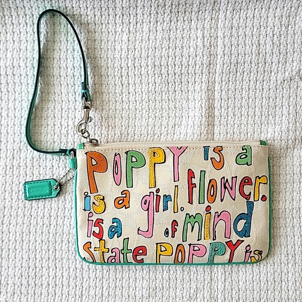 COACH Poppy Wristlet GUC